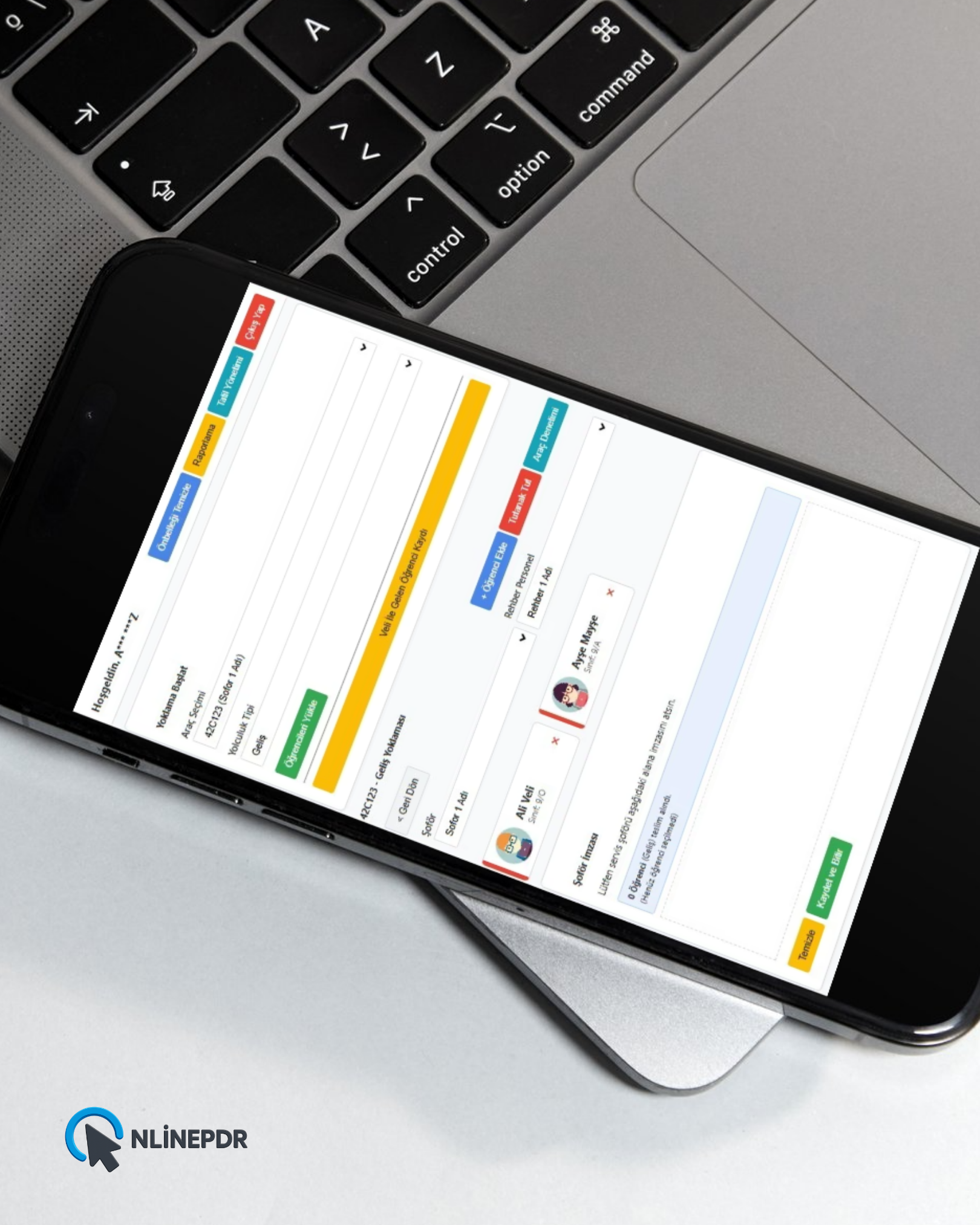 Servis Takip Sistemi Mobil Ekranı
